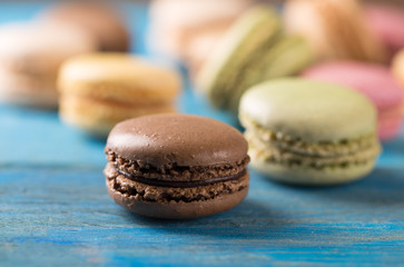 colorful french macaroons