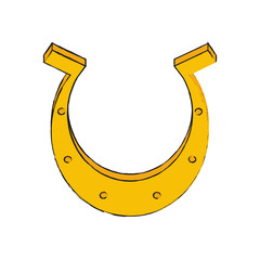 Lucky horseshoe symbol icon vector illustration graphic design