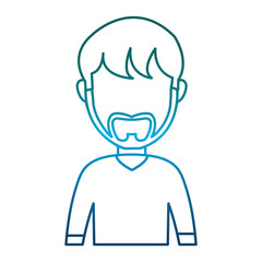 avatar man icon over white background vector illustration