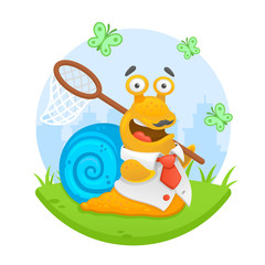 Character snail traveler