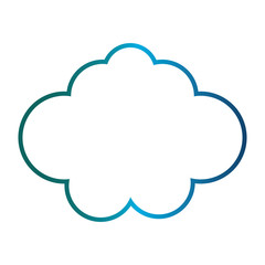 cloud icon over white background vector illustration