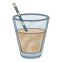 Coffee with milk cup icon vector illustration graphic design