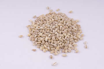 barley on a white table	