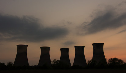 Cooling towers power station