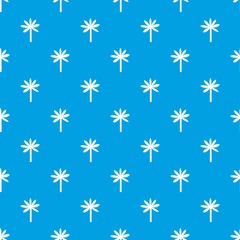 Palm tree pattern seamless blue
