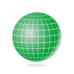 Abstract Globe with Meridians and Parallels. 3d Vector illustration.