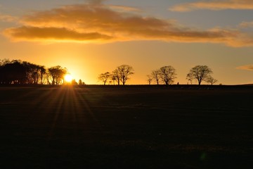 Zachód słońca w Lanarkshire