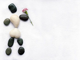 Fototapeta na wymiar Stones for massage, spa