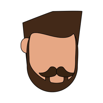 hipster man bearded avatar head  icon image vector illustration design 