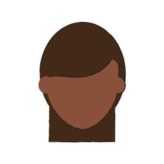 woman dark skin avatar head icon image vector illustration design 
