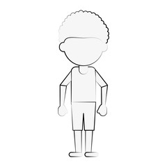 man avatar full body icon image vector illustration design  black sketch line