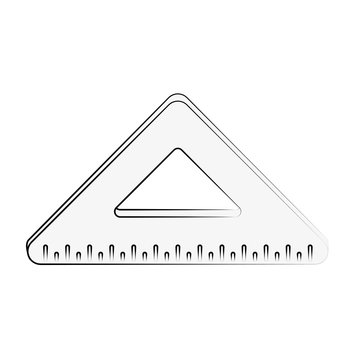 ruler triangle  icon image vector illustration design  black sketch line