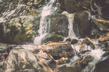 Base of Laurel Falls in Smoky Mountains National Park
