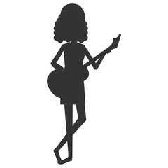 woman playing guitar electric character