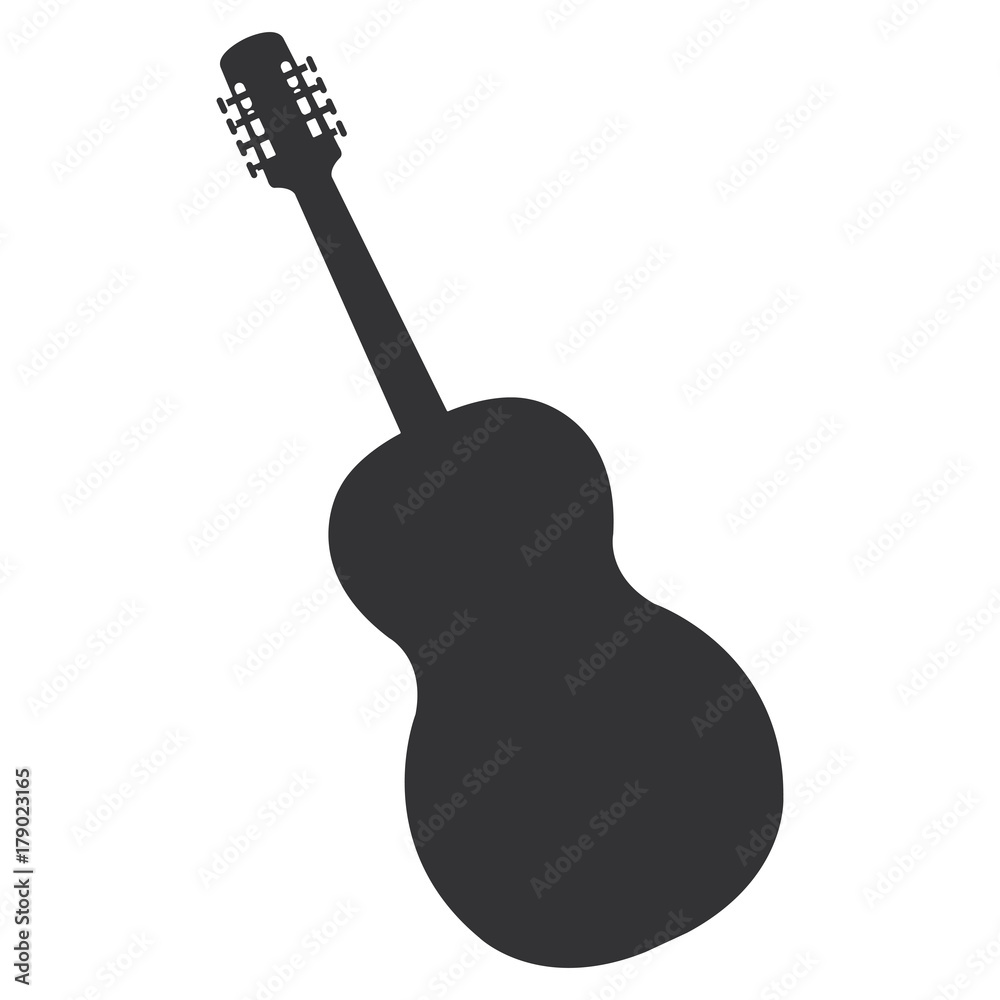 Poster guitar instrument isolated icon