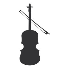 fiddle instrument isolated icon