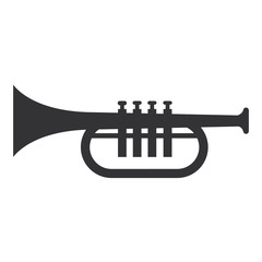trumpet instrument isolated icon © Gstudio