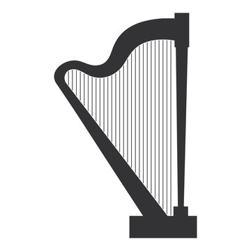 harp instrument isolated icon