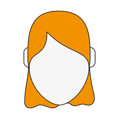 woman with yellow hair avatar icon image vector illustration design 