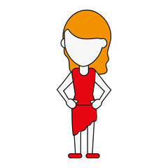 woman avatar full body icon image vector illustration design 