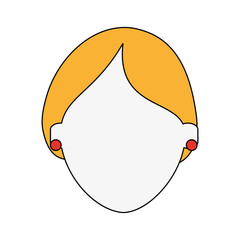 woman with yellow hair avatar icon image vector illustration design 