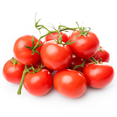tomato isolated on white background.  Bunch of fresh tomatoes