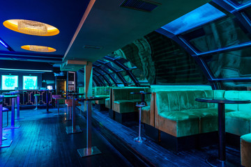 Contemporary lounge bar interior