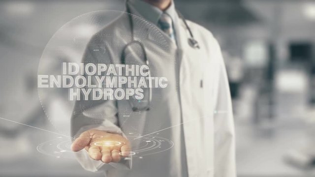 Doctor holding in hand Idiopathic Endolymphatic Hydrops