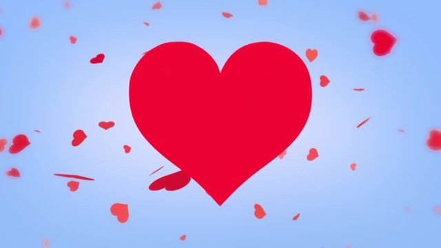 Beautiful and lovely colorful heart animated and looped Background-Animation for a wedding, valentins day, xmas, birthday, anniversary or any other celebrations for your loved ones in many Colors