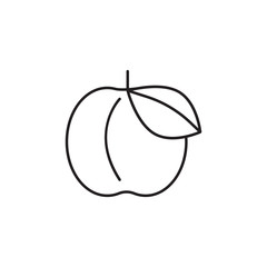 Vector Peach icon. Farm fruit element. Premium quality graphic design. Signs, outline symbols collection, simple thin line icon for websides, web design, mobile app, infographics
