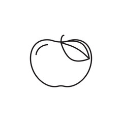 Vector Apple icon. Farm fruit element. Premium quality graphic design. Signs, outline symbols collection, simple thin line icon for websides, web design, mobile app, infographics