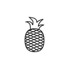 Vector pineapple icon. Farm fruit element. Premium quality graphic design. Signs, outline symbols collection, simple thin line icon for websides, web design, mobile app, infographics