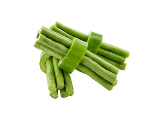Green beans isolated on a white background