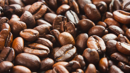 texture of the roasted coffee beans