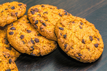Oatmeal cookies with chocolate chips