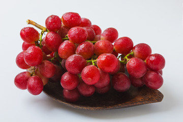 bunch of grapes on a plate
