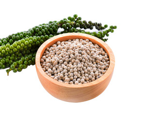 thai pepper granules on white background