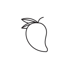 Vector mango icon. Farm fruit element. Premium quality graphic design. Signs, outline symbols collection, simple thin line icon for websides, web design, mobile app, infographics