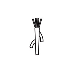 Obraz na płótnie Canvas Vector Horseradish icon. Farm vegetables element. Premium quality graphic design. Signs, outline symbols collection, simple thin line icon for websides, web design, mobile app, infographics