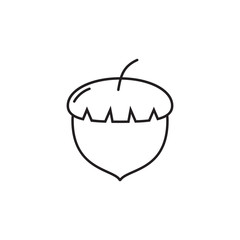 Vector Acorn icon. Farm fruit element. Premium quality graphic design. Signs, outline symbols collection, simple thin line icon for websides, web design, mobile app, infographics