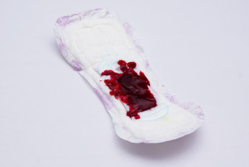 Menstrual Blood On Sanitary Pad