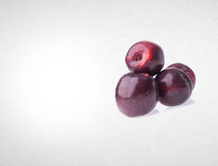 Plum or Sweet Ripe Plum fruit on a background.