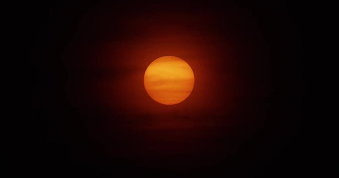 Close up of the Sun just before solar eclipse. Mackay, Idaho.