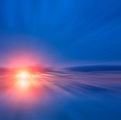 Obraz premium Dawn after a storm with thunderclouds over the sea.