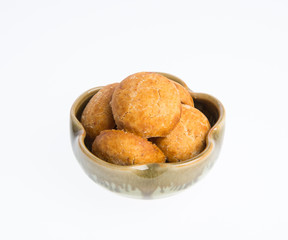 Peanut Cookies or Rounded Peanut Cookies on a background.