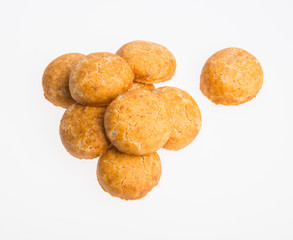 Peanut cookies or Chinese traditional peanut cookies on a background.