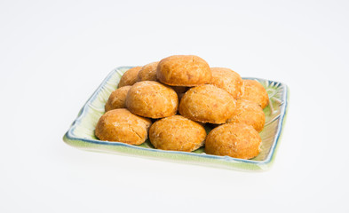 Peanut Cookies or Rounded Peanut Cookies on a background.
