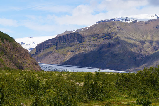 Morsarjokul  Glacier in summer,Iceland