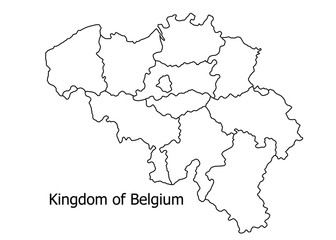Obraz premium The Kingdom Of Belgium border on a white background circuit