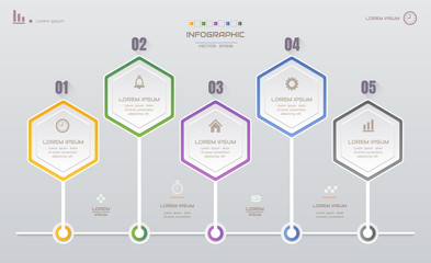 Infographics design template with icons, process diagram, vector eps10 illustration